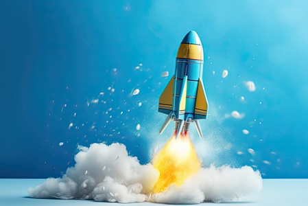 Rakete startend
